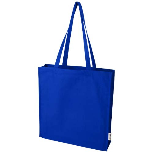Sac shopping publicitaire coton bio 180 g/m² Odisha Bleu royal